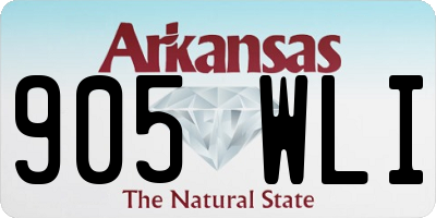 AR license plate 905WLI