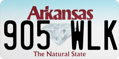 AR license plate 905WLK