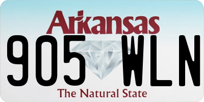 AR license plate 905WLN