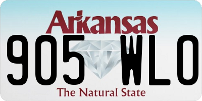 AR license plate 905WLO