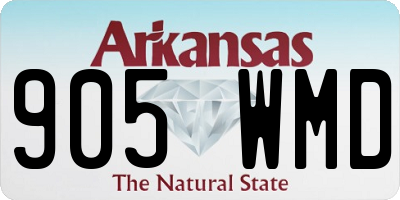 AR license plate 905WMD