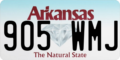 AR license plate 905WMJ