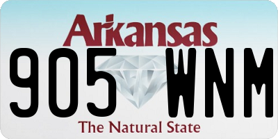 AR license plate 905WNM