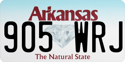AR license plate 905WRJ