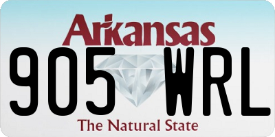 AR license plate 905WRL