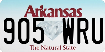 AR license plate 905WRU