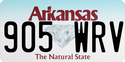 AR license plate 905WRV