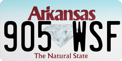 AR license plate 905WSF