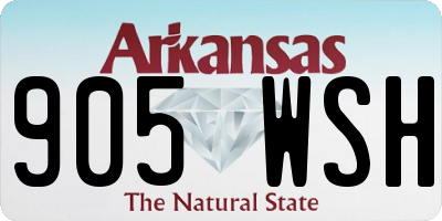 AR license plate 905WSH