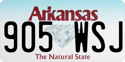 AR license plate 905WSJ