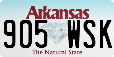 AR license plate 905WSK