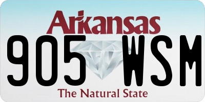 AR license plate 905WSM