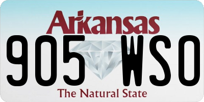 AR license plate 905WSO