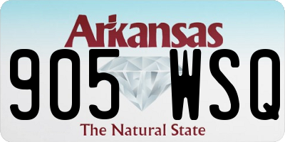 AR license plate 905WSQ
