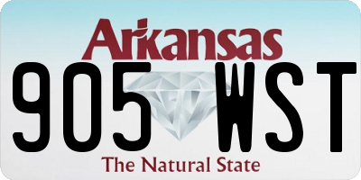 AR license plate 905WST