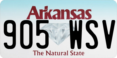 AR license plate 905WSV