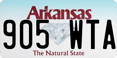 AR license plate 905WTA