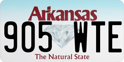 AR license plate 905WTE