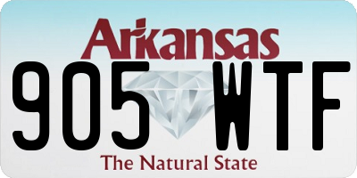 AR license plate 905WTF