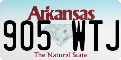 AR license plate 905WTJ