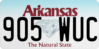 AR license plate 905WUC