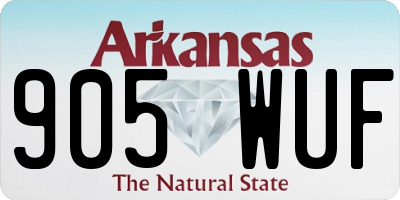 AR license plate 905WUF