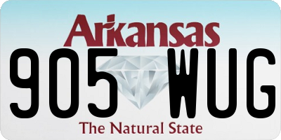AR license plate 905WUG