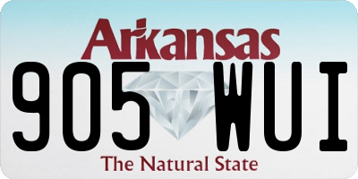 AR license plate 905WUI