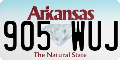 AR license plate 905WUJ