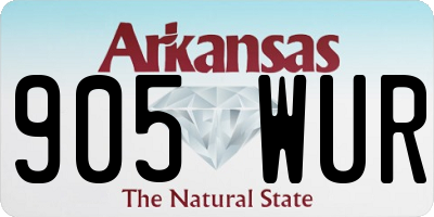 AR license plate 905WUR
