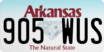 AR license plate 905WUS