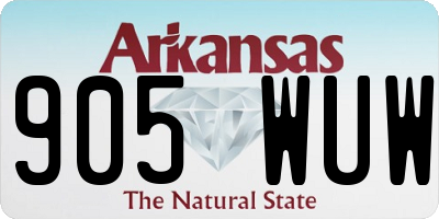 AR license plate 905WUW