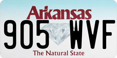AR license plate 905WVF
