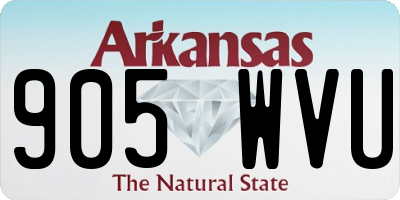 AR license plate 905WVU
