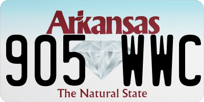 AR license plate 905WWC