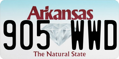 AR license plate 905WWD