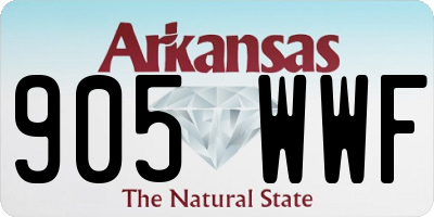 AR license plate 905WWF