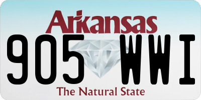 AR license plate 905WWI