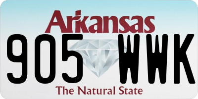 AR license plate 905WWK