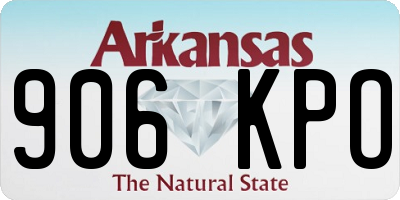 AR license plate 906KPO