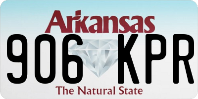 AR license plate 906KPR