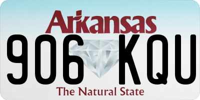 AR license plate 906KQU