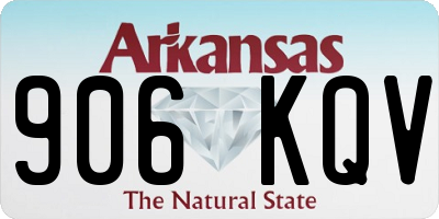 AR license plate 906KQV