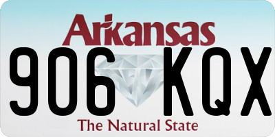 AR license plate 906KQX