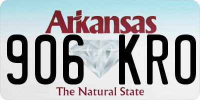 AR license plate 906KRO