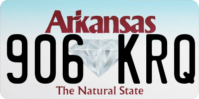 AR license plate 906KRQ