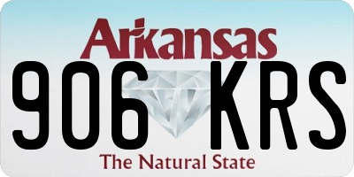 AR license plate 906KRS