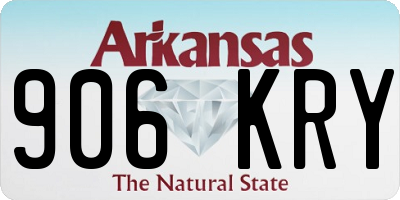 AR license plate 906KRY