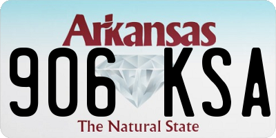 AR license plate 906KSA