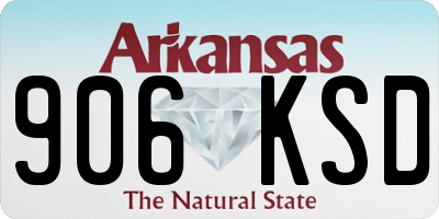 AR license plate 906KSD